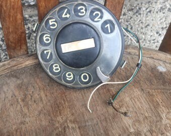 Vintage Telephone Disk, Vintage Telephone Puck, Telephone Rotary, Vintage Phone Disk, Bulgarian Phone Disk.