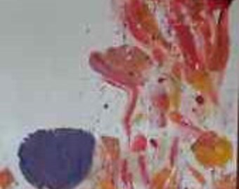 Canvas flowers orange