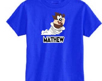 Personalized Baby Taz Youth shirt/Kids Looney Tunes shirt/Add your name