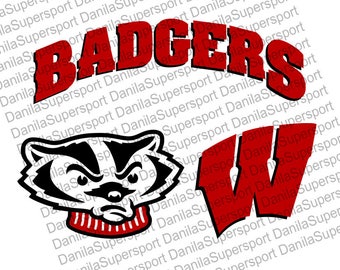 Badgers SVG, DXF, PNG, eps, cdr, Vector, Digital Cut File