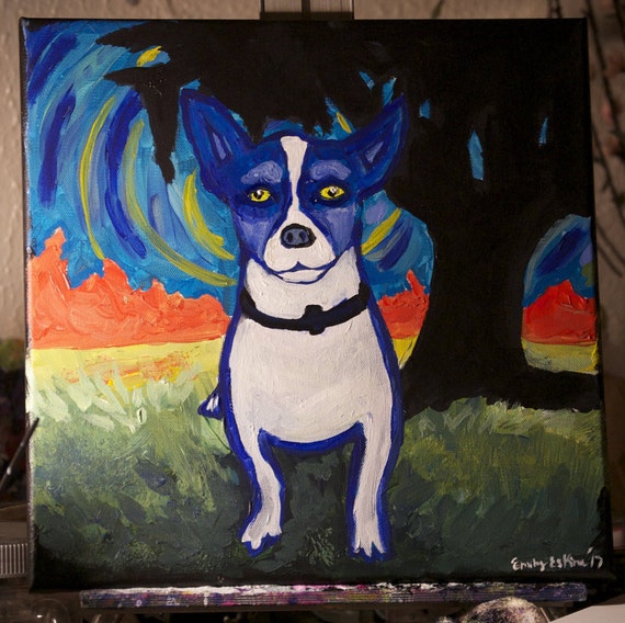 Blue Dog Styled Portrait