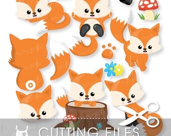 Fox cutting files, svg, dxf, pdf, eps included - cutting files for cricut and cameo - Cutting Files SVG - CT994