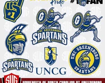 University of North Carolina at Greensboro monogram svg, UNCG Silhouette Studio, UNCG University Cricut, Screen Printing, Cameo, Logo_22