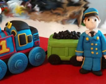Fondant Thomas the Train Cake Toppers