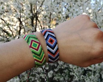 Braided bracelet, Handwoven bracelet,Knotted bracelet, Chevron bracelet,Friendship bracelet,Bracelet bresilien, Summer bracelet,Wrist band