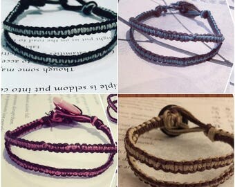 Hemp/Cotton Macrame Double-band Bracelets