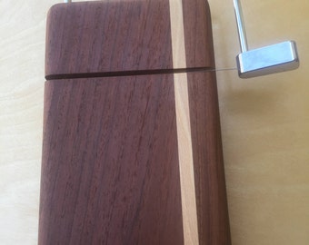Handcrafted Cheese Cutter of Walnut and Cherry
