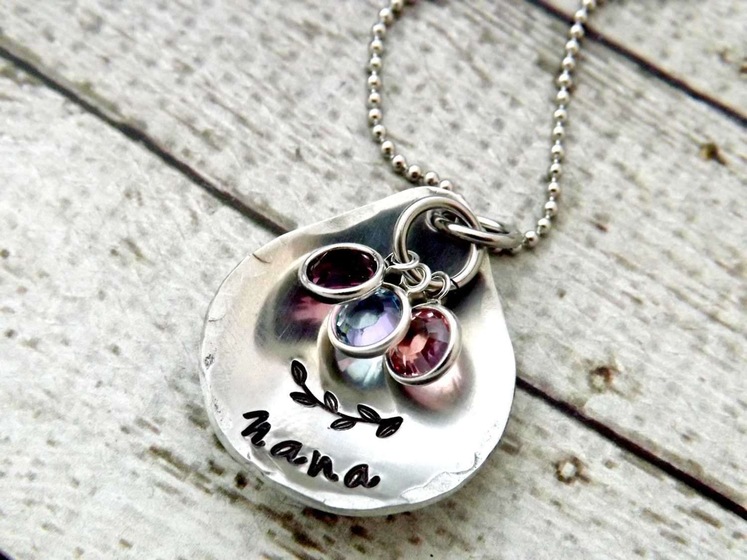 Personalized Necklace Nana Necklace Grandmother Necklace Hand