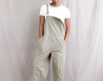 90's Olive Green Cargo Overalls in Large / XL . Overall Pants . Plus Size Overalls . Green 1990s Cherokee