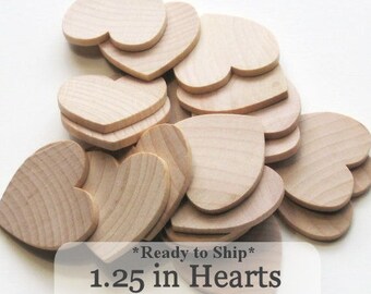 Unfinished Wooden Hearts - 1.25 inch - 1 1/4 inch - Pack of 100