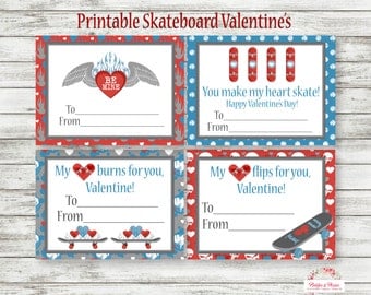 Skateboard Valentine's Day Cards Card Exchange