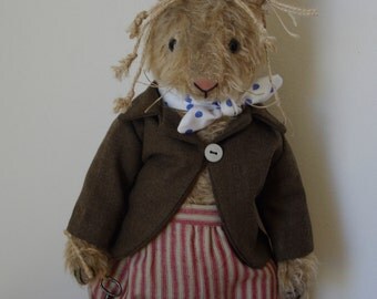 PDF sewing Pattern for Hampton Bears March Hare 11" vintage style artist bunny Alice in Wonderland