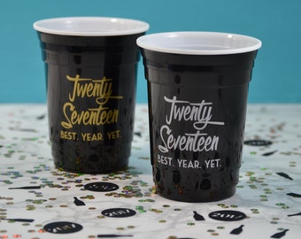 New Years Eve party 2017 Happy New Years party deco New Years Eve wedding favor New Years party favor NYE 2017 party cup