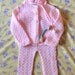 Vintage acrylic baby girl knit suit by Lerner, Japan, stretch, winter baby girl