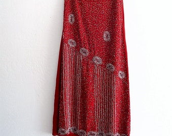 beaded maxi skirt