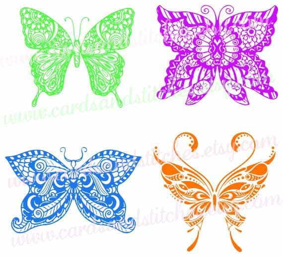 Butterflies SVG Mandala Butterflies Digital Cutting File