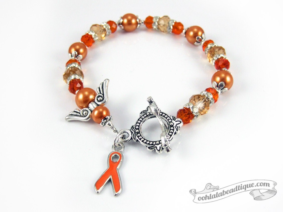 Leukemia Cancer bracelet awareness jewelry Guardian Angel