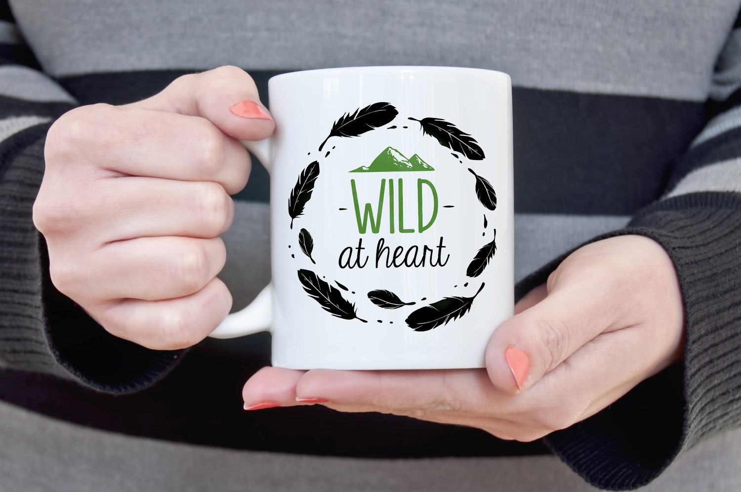 Wild at Heart Coffee Mug Gift Ideas for Her Gift for Girlfriend Gift for Her Inspirational Mug Daughter Gift Graduation Gift for Graduate