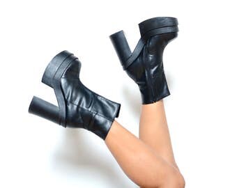 Deadstock 90's Chunky Platform Boots Sz 10