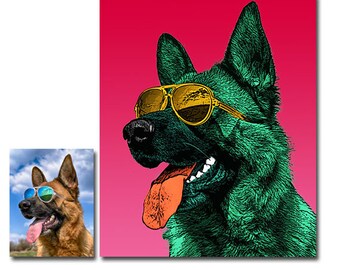 Pet Portrait, pet portraits, Pet memorial, Pet owner gifts, custom pet portrait, custom pet digital print, custom pet digital poster