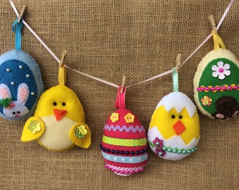 Felt easter eggs | Etsy