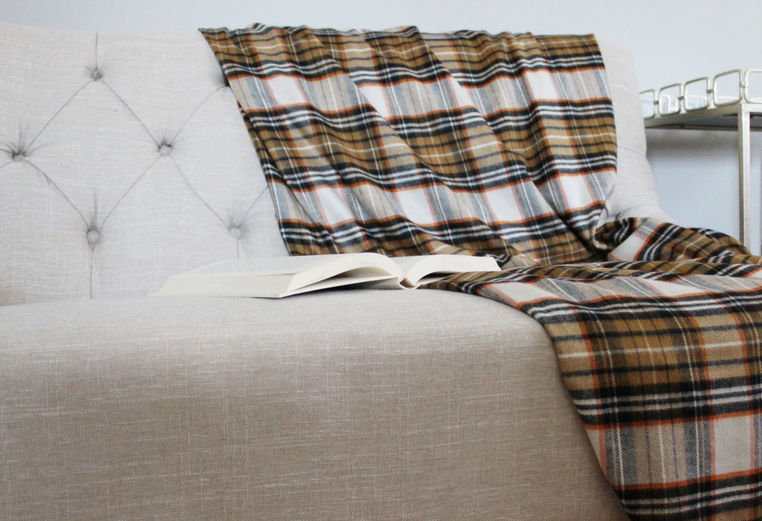 Rustic Plaid Throw Plaid Blanket Throw Fall Plaid Blanket