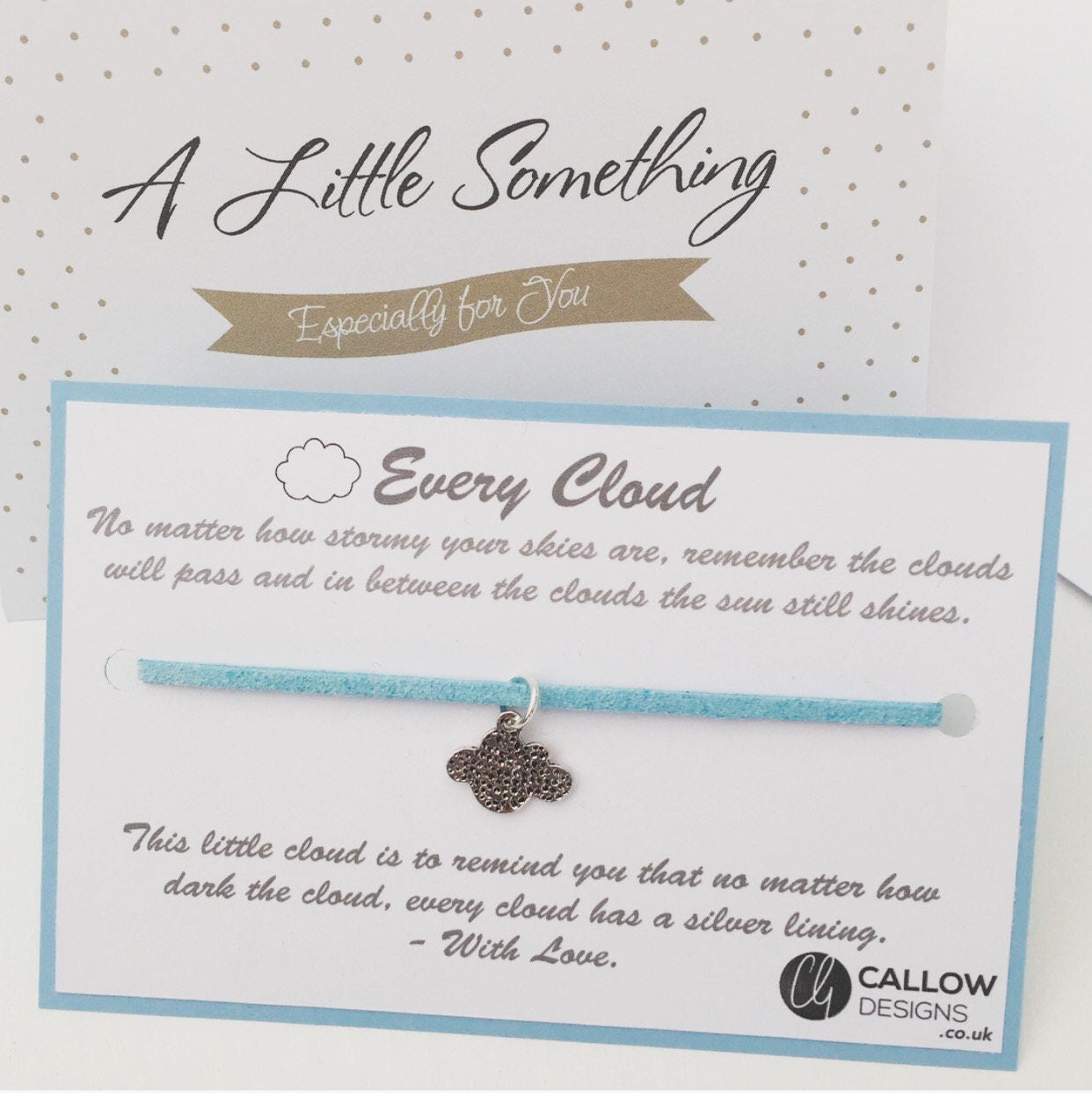 Every Cloud has a Silver Lining Meaning Quote Charm Bracelet
