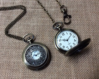 Vintage-Style Filigree Watch Necklace or Pocket Watch (large)