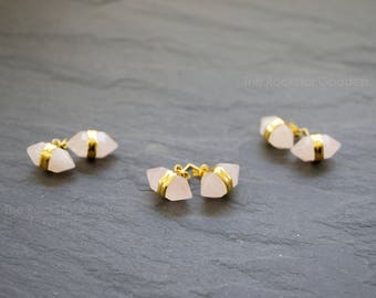 Rose Quartz Earring // Rose Quartz // Rose Quartz Jewlery // Rose Quartz // Quartz Earrings // Gemstone Studs // Open Heart Chakra