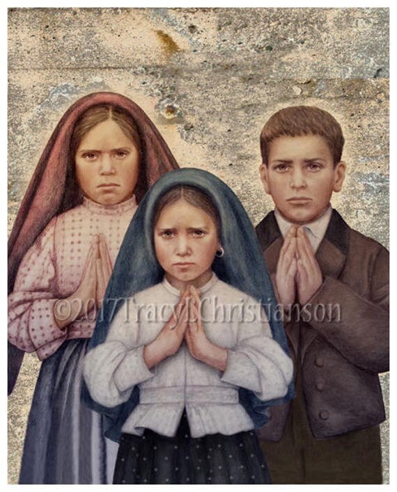 Fatima Children Art Print Catholic Patron Saints 4301