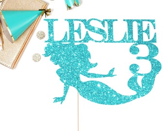 Mermaid Cake Topper, Mermaid Party Decorations, Under The Sea Party Decorations, Mermaid Birthday Decorations, Mermaid Cake Smash Topper