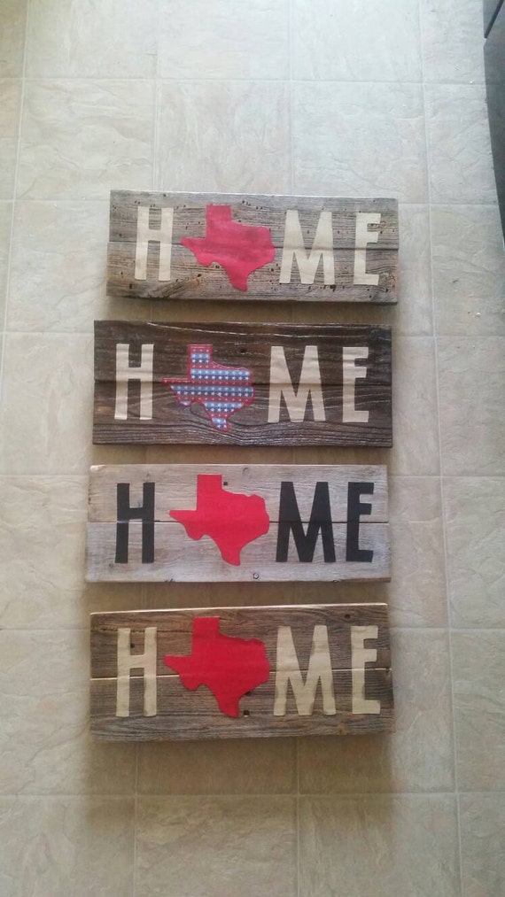 Texas HOME wood sign reclaimed woodrustic home decor TX