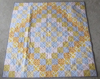 PATTERN Easy Trip Around the World Quilt Pattern/Easy Baby Quilt/Modern Baby Quilt Pattern