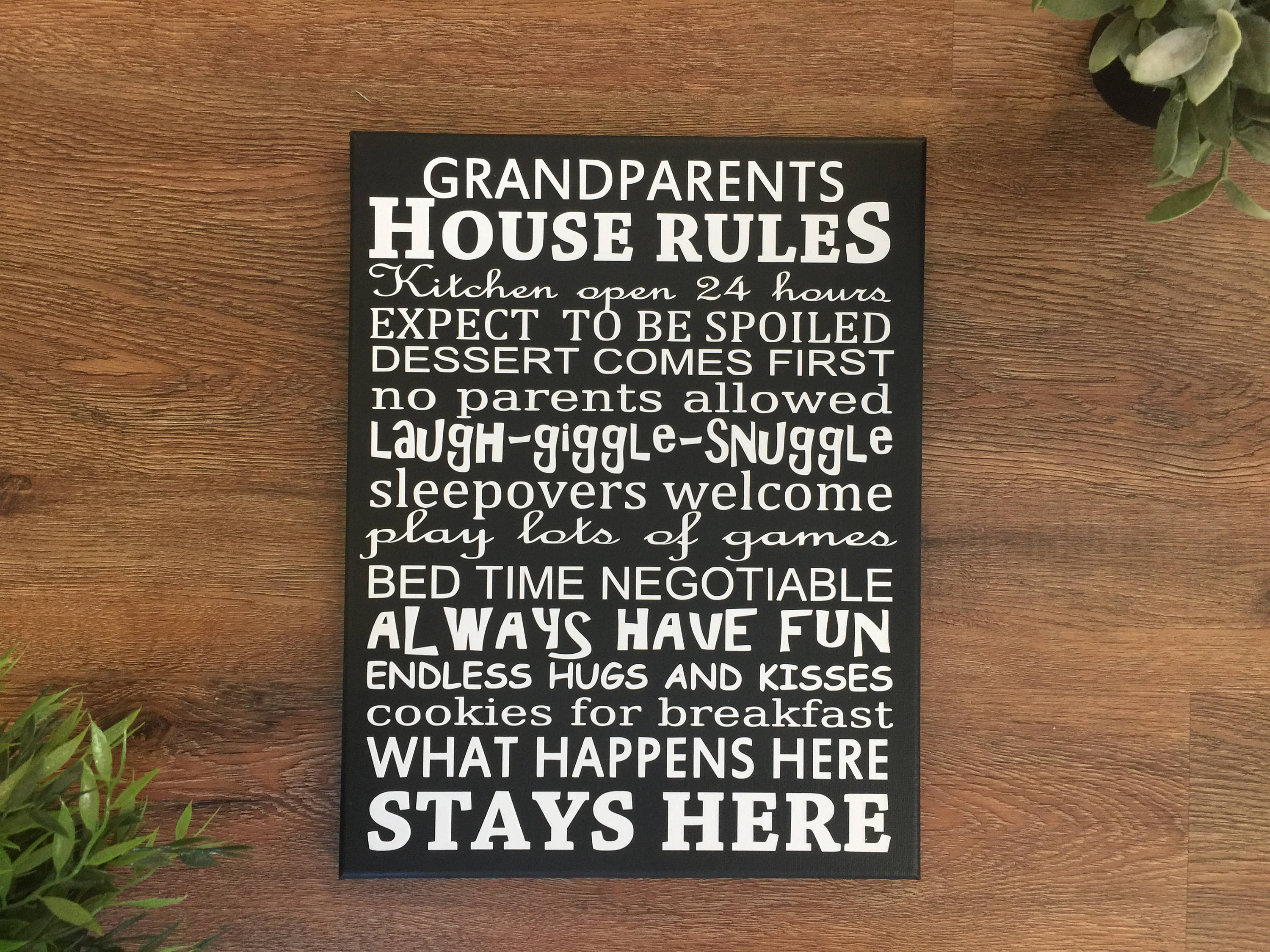 Grandparents House rules custom grandparent wall sign grandma