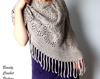 Crochet Pattern Shawl, Crochet Pattern Scarf, Crochet Scarf Pattern, Crochet Shawl Pattern, Crochet Patterns for Women, Prayer Shawl Pattern