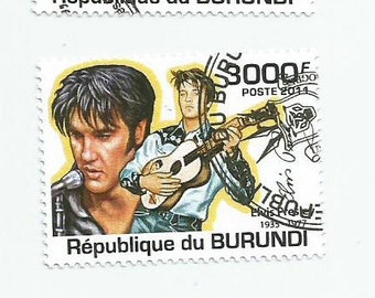 3 Elvis Presley Postage Stamps From Burundi