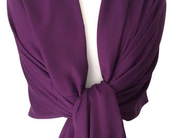 Purple Pashmina , Large Wrap, Ladies Violet Shawl, Wedding, Prom Accessory, Bridesmaids Wrap