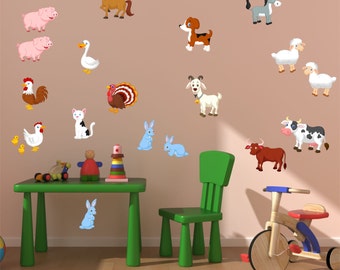 Farm animal wall art | Etsy