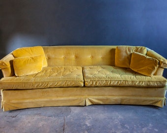 Mid Century Yellow Velvet Drexel Sofa Couch !!!SALE!!!
