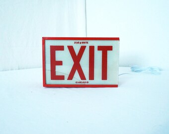 Vintage Exit Sign Turned Into Wall Lighting Industrial Lamp