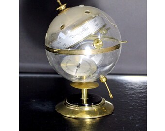 Mid Century Modern Vintage Sputnik Brass & Acrylic Veranderlich Barometer