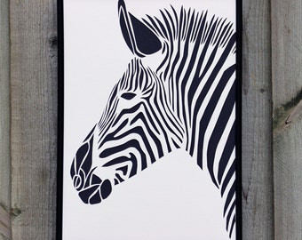 Zebra Paper Cut (Other Colours Available)