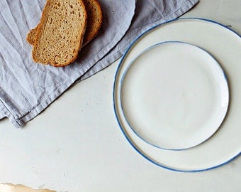 Ceramic plate,blue white porcelain,ceramic dinnerware,dinner plate,dessert plate,plate set,rustic pottery,porcelain plate,stoneware plates