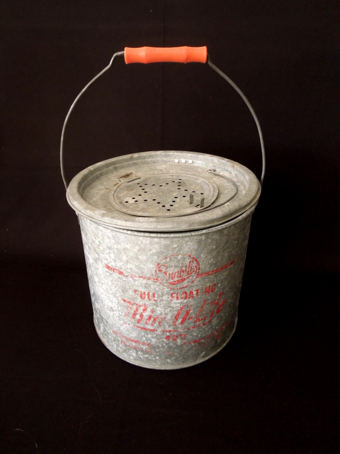 Minnow Bucket Vintage Decorative Metal Fishing by GUTTERSNIPES
