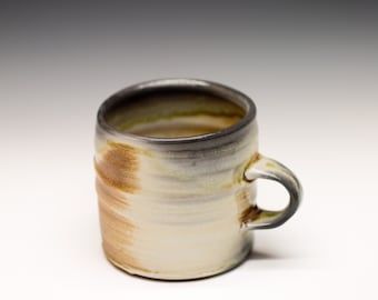 Wood Fired Porcelain Mug - Shino Liner Glaze, 0525012