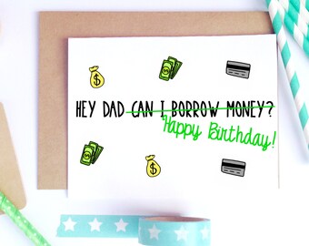 Dad Birthday Card, Dad Bday Card, Funny Birthday Card, Card For Dad