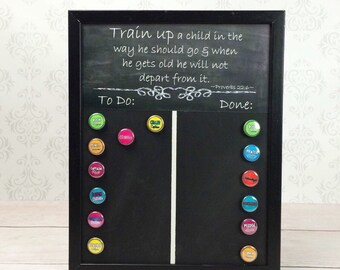 Magnetic Chore Charts - Magnetic Chalkboards - Kid's Chore Chart - Job Chart - Family Organization - Preschool - Responsibility