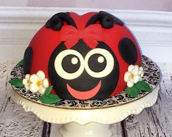 Ladybug cake topper | Etsy