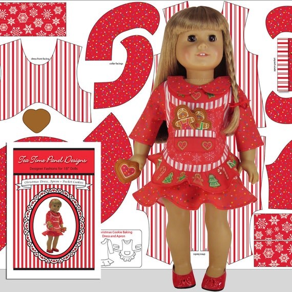 18 Doll Clothes Kit Christmas Cookie Baking Outfit by