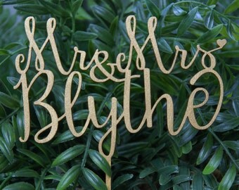 Rustic Wedding Cake Topper - Personalized Monogram Cake Topper - Mr Mrs Cake Topper - Keepsake Wedding Cake Topper
